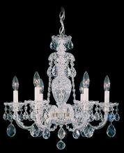 Schonbek 1870 2994-40R - Sterling 6 Light 120V Chandelier in Polished Silver with Heritage Handcut Crystal