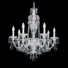 Schonbek 1870 2995-40H - Sterling 7 Light 120V Chandelier in Polished Silver with Heritage Handcut Crystal