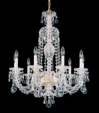 Schonbek 1870 2996-40R - Sterling 9 Light 120V Chandelier in Polished Silver with Heritage Handcut Crystal