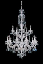 Schonbek 1870 3608-40R - Sterling 15 Light 120V Chandelier in Polished Silver with Heritage Handcut Crystal