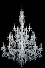 Schonbek 1870 3610-40R - Sterling 25 Light 120V Chandelier in Polished Silver with Heritage Handcut Crystal