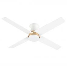 Cyan Designs 11983 - Santa Ana Ceiling Fan | Aged Brass | Studio White