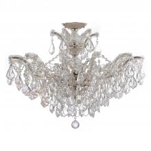 Crystorama 4439-CH-CL-MWP_CEILING - Maria Theresa 6 Light Hand Cut Crystal Polished Chrome Semi Flush Mount