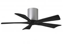 Matthews Fan Company IR5H-BN-BK-42 - Irene-5H five-blade flush mount paddle fan in Brushed Nickel finish with 42” solid matte black w