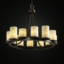 Justice Design Group CLD-8768-10-MBLK - Dakota 12-Light Ring Chandelier (Short)