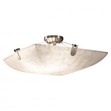 Justice Design Group CLD-9612-25-NCKL - 24" Semi-Flush Bowl w/ U-Clips