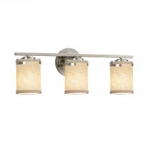 Justice Design Group FAB-8453-10-CREM-NCKL - Atlas 3-Light Bath Bar