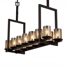 Justice Design Group FSN-8769-10-MROR-DBRZ - Dakota 14-Light Bridge Chandelier (Short)