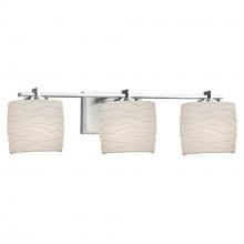 Justice Design Group POR-8443-30-WAVE-CROM - Era 3-Light Bath Bar