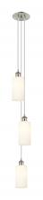 Innovations Lighting 103B-3P-SN-G434-7WH - Crown Point - 3 Light - 7 inch - Brushed Satin Nickel - Multi Pendant