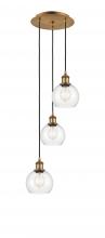 Innovations Lighting 113B-3P-BB-G122-6 - Athens - 3 Light - 12 inch - Brushed Brass - Cord Hung - Multi Pendant