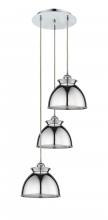 Innovations Lighting 113B-3P-PC-M14-PC - Adirondack - 3 Light - 15 inch - Polished Chrome - Cord hung - Multi Pendant