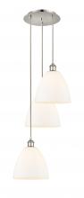 Innovations Lighting 113B-3P-PN-GBD-91 - Bristol - 3 Light - 16 inch - Polished Nickel - Cord Hung - Multi Pendant