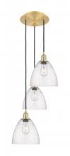 Innovations Lighting 113B-3P-SG-GBD-94 - Bristol - 3 Light - 16 inch - Satin Gold - Cord Hung - Multi Pendant