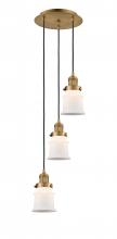 Innovations Lighting 113F-3P-BB-G181S - Canton - 3 Light - 12 inch - Brushed Brass - Cord hung - Multi Pendant