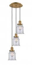 Innovations Lighting 113F-3P-BB-G182 - Canton - 3 Light - 13 inch - Brushed Brass - Cord hung - Multi Pendant