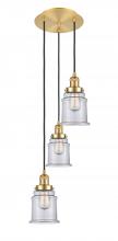 Innovations Lighting 113F-3P-SG-G182 - Canton - 3 Light - 13 inch - Satin Gold - Cord hung - Multi Pendant