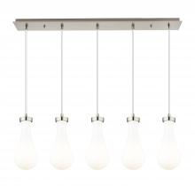 Innovations Lighting 125-451-1P-SN-G451-5GWH - Owego - 5 Light - 37 inch - Brushed Satin Nickel - Linear Pendant