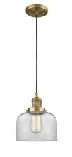 Innovations Lighting 201C-BB-G72 - Bell - 1 Light - 8 inch - Brushed Brass - Cord hung - Mini Pendant