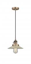 Innovations Lighting 201CSW-BB-G2 - Halophane - 1 Light - 9 inch - Brushed Brass - Cord hung - Mini Pendant