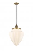 Innovations Lighting 201CSW-BB-G661-12 - Bridgeton - 1 Light - 16 inch - Brushed Brass - Cord hung - Mini Pendant