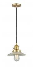 Innovations Lighting 201CSW-SG-G2 - Halophane - 1 Light - 9 inch - Satin Gold - Cord hung - Mini Pendant