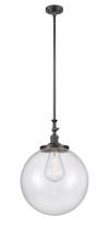 Innovations Lighting 206-OB-G204-16 - Beacon - 1 Light - 16 inch - Oil Rubbed Bronze - Stem Hung - Mini Pendant