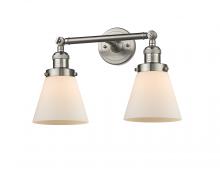 Innovations Lighting 208-SN-G61 - Cone - 2 Light - 16 inch - Brushed Satin Nickel - Bath Vanity Light