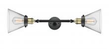 Innovations Lighting 208L-BAB-G42 - Cone - 2 Light - 8 inch - Black Antique Brass - Bath Vanity Light