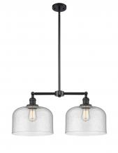 Innovations Lighting 209-BK-G74-L - Bell - 2 Light - 21 inch - Matte Black - Stem Hung - Island Light