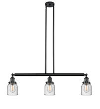 Innovations Lighting 213-BK-G54 - Bell - 3 Light - 38 inch - Matte Black - Stem Hung - Island Light