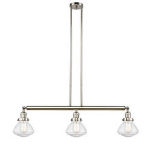 Innovations Lighting 213-PN-G324 - Olean - 3 Light - 39 inch - Polished Nickel - Stem Hung - Island Light