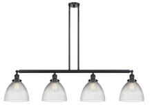 Innovations Lighting 214-BK-G222-LED - Seneca Falls - 4 Light - 51 inch - Matte Black - Stem Hung - Island Light