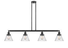 Innovations Lighting 214-BK-G44-LED - Cone - 4 Light - 52 inch - Matte Black - Stem Hung - Island Light