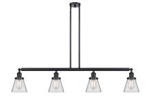 Innovations Lighting 214-BK-G62-LED - Cone - 4 Light - 51 inch - Matte Black - Stem Hung - Island Light