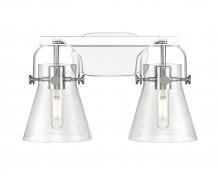 Innovations Lighting 423-2W-PC-G411-6SDY - Pilaster II Cone - 2 Light - 17 inch - Polished Chrome - Bath Vanity Light