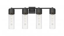 Innovations Lighting 428-4W-BK-G428-12SDY - Bolivar - 4 Light - 31 inch - Matte Black - Bath Vanity Light