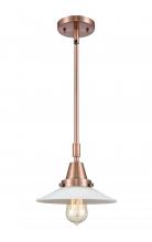 Innovations Lighting 447-1S-AC-G1 - Halophane - 1 Light - 9 inch - Antique Copper - Mini Pendant