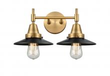 Innovations Lighting 447-2W-BB-M6-BK - Railroad - 2 Light - 17 inch - Brushed Brass - Bath Vanity Light