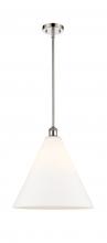 Innovations Lighting 516-1S-PN-GBC-161 - Berkshire - 1 Light - 16 inch - Polished Nickel - Pendant