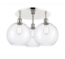 Innovations Lighting 516-3C-PN-G122-10 - Athens - 3 Light - 22 inch - Polished Nickel - Flush Mount