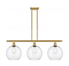 Innovations Lighting 516-3I-SG-G122-10 - Athens - 3 Light - 37 inch - Satin Gold - Stem Hung - Island Light