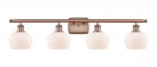 Innovations Lighting 516-4W-AC-G91 - Fenton - 4 Light - 37 inch - Antique Copper - Bath Vanity Light