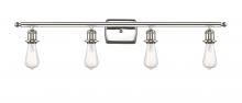 Innovations Lighting 516-4W-PN-LED - Bare Bulb - 4 Light - 36 inch - Polished Nickel - Bath Vanity Light