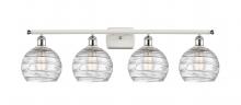 Innovations Lighting 516-4W-WPC-G1213-8 - Athens Deco Swirl - 4 Light - 38 inch - White Polished Chrome - Bath Vanity Light