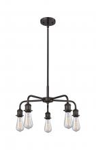 Innovations Lighting 516-5CR-OB - Ballston - 5 Light - 18 inch - Oil Rubbed Bronze - Chandelier