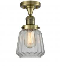 Innovations Lighting 517-1CH-AB-G142 - Chatham - 1 Light - 7 inch - Antique Brass - Semi-Flush Mount