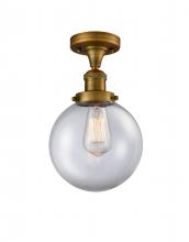 Innovations Lighting 517-1CH-BB-G202-8 - Beacon - 1 Light - 8 inch - Brushed Brass - Semi-Flush Mount