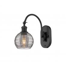 Innovations Lighting 518-1W-BK-G1213-6SM - Athens Deco Swirl - 1 Light - 6 inch - Matte Black - Sconce