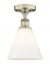 Innovations Lighting 616-1F-AB-GBC-81 - Berkshire - 1 Light - 8 inch - Antique Brass - Semi-Flush Mount